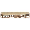 vidaXL Ensemble de canap&eacute;s d'ext&eacute;rieur 9 pc Naturel et Beige