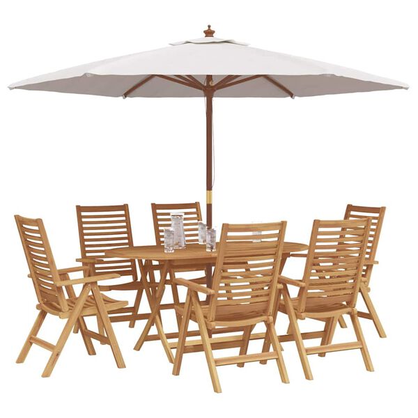 vidaXL Ensemble de salle à manger pour jardin 7 pcs Marron