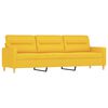 vidaXL Canap&eacute; &agrave; 3 places avec repose-pieds Jaune clair 180 cm Tissu
