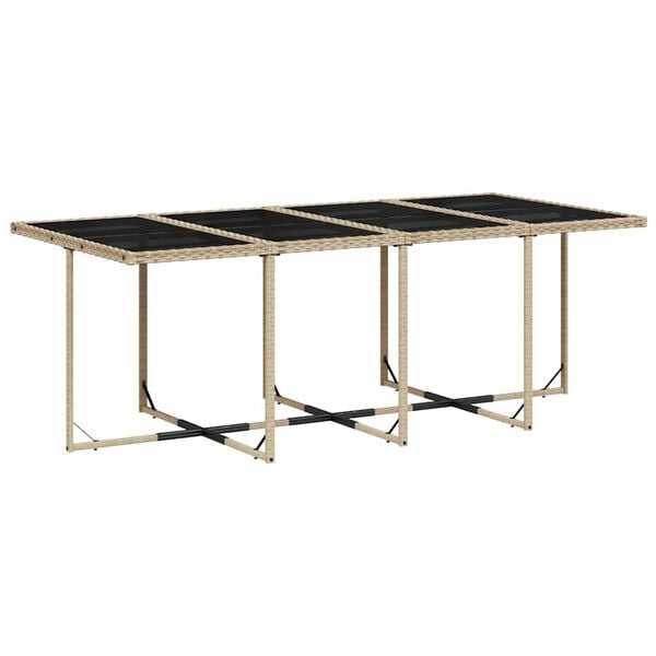 vidaXL Ensemble &agrave; manger de jardin coussins 13 pcs m&eacute;lange beige rotin