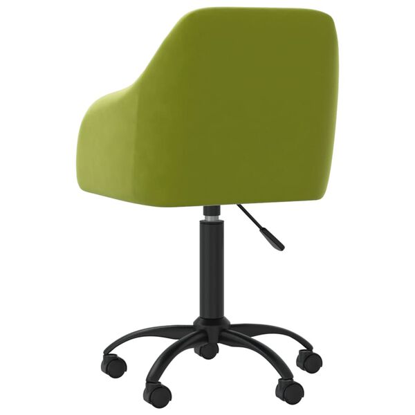 vidaXL Chaise pivotante de salle &agrave; manger Vert clair Velours