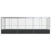 vidaXL Voli&egrave;re avec extension argent&eacute; 625x207x212 cm acier