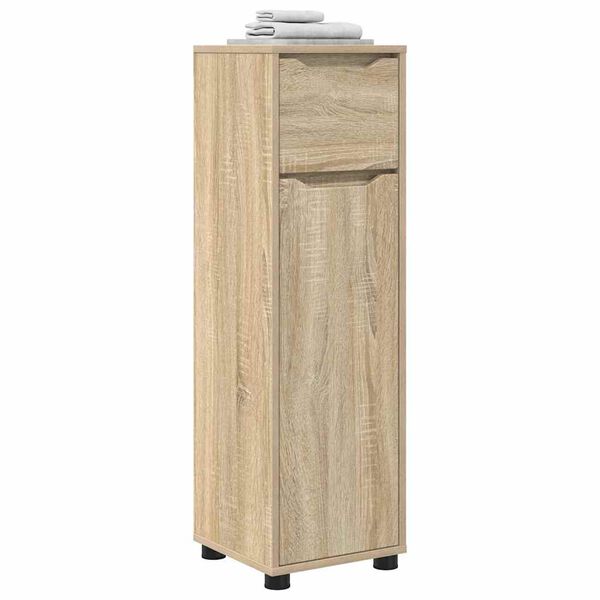 vidaXL Cabinet de salle de bain Ch&ecirc;ne Sonoma 30,5 x 30 x 101 cm