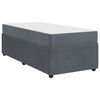 vidaXL Cadre de lit avec matelas Gris fonc&eacute; 80 x 200 cm tissu