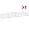 vidaXL Paniers &agrave; gabions arqu&eacute;s 7 pcs 400x30x40/60 cm Fer galvanis&eacute;