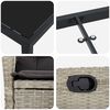 vidaXL Ensemble de salle &agrave; manger pour jardin 9 pcs Gris clair
