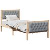vidaXL Cadre de lit avec t&ecirc;te de lit Gris clair 75 x 190 cm Pin massif