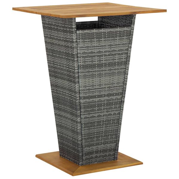 vidaXL Ensemble de bar de jardin 5 pcs Gris
