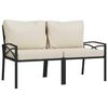 vidaXL Salon de jardin 9 pcs avec coussins sable acier