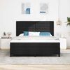 vidaXL Lit &agrave; ressorts avec matelas avec LED Noir 180 x 200 cm tissu