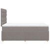 vidaXL Sommier &agrave; lattes de lit avec matelas taupe 120x190 cm tissu