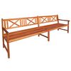 vidaXL Banc de jardin avec coussins 240 cm Bois solide d'acacia