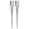 vidaXL Piquets au sol 2 pcs Argent&eacute; 12x91 cm Acier galvanis&eacute;