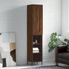 vidaXL Buffet haut Ch&ecirc;ne marron 34,5x34x180 cm Bois d'ing&eacute;nierie