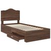 vidaXL Cadre de lit Ch&ecirc;ne brun 100 x 200 cm Bois d'ing&eacute;nierie