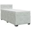 vidaXL Lit boxspring avec matelas Gris clair 90 x 190 cm Velours