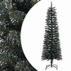 vidaXL Sapin de No&euml;l artificiel mince avec support Vert 150 cm PVC