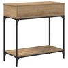vidaXL Table console avec tiroir chêne artisanal 75 x 34,5 x 75 cm