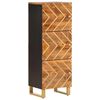 vidaXL Buffet marron et noir 40x33,5x110 cm bois massif de manguier