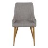 Venture Home Chaises &agrave; manger lot de 2 Plaza polyester gris et naturel