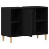 vidaXL Meuble sous-&eacute;vier Ch&ecirc;ne noir 80x33x60 cm Bois d'ing&eacute;nierie