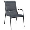 vidaXL Ensemble &agrave; manger d'ext&eacute;rieur 9 pcs Acier Noir