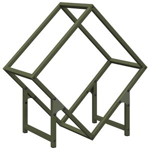 vidaXL Portant de bois chauffage vert olive 50x25x50 cm