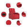 vidaXL Fauteuil inclinable &eacute;lectrique rouge similicuir