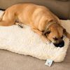 HuggleHounds Tapis pour chiens Polaire L Blanc laine