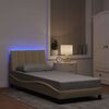 vidaXL Cadre de lit sans matelas Hanko cr&egrave;me 80x200 cm tissu