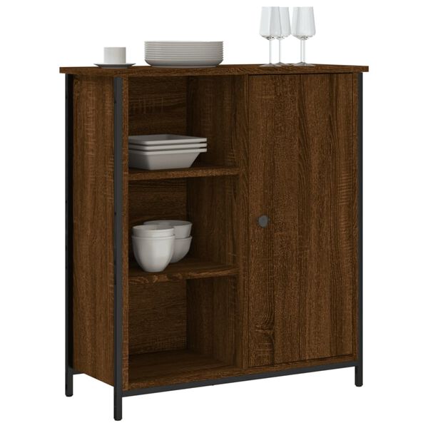 vidaXL Buffet ch&ecirc;ne marron 70x30x80 cm bois d'ing&eacute;nierie