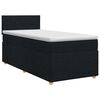 vidaXL Lit boxspring avec matelas Noir 90 x 190 cm Tissu