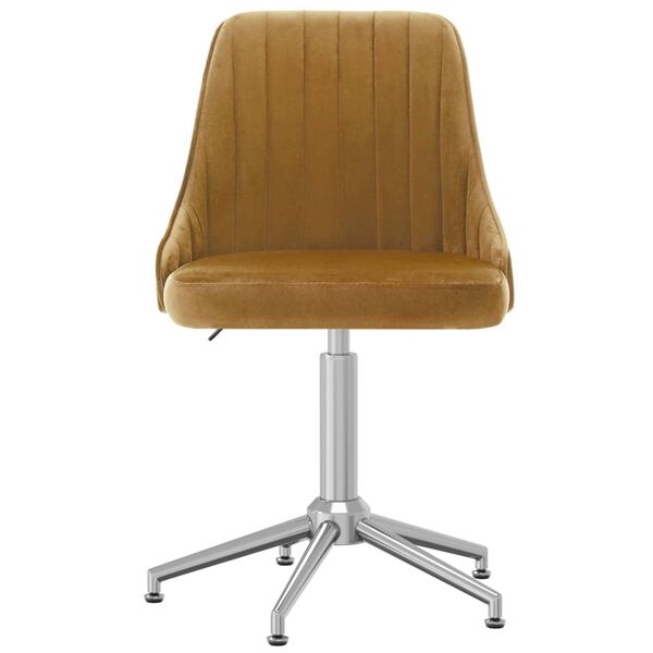 vidaXL Chaises pivotantes &agrave; manger lot de 2 marron velours