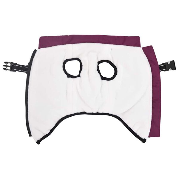 vidaXL Manteau pour chien avec harnais Pourpre S Fleece et Polyester