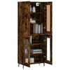 vidaXL Buffet haut Ch&ecirc;ne fum&eacute; 69,5x34x180 cm Bois d'ing&eacute;nierie
