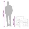 vidaXL Chaises de jardin et coussins lot de 2 blanc bois de pin massif