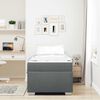 vidaXL Cadre de lit avec matelas Gris fonc&eacute; 100 x 200 cm tissu