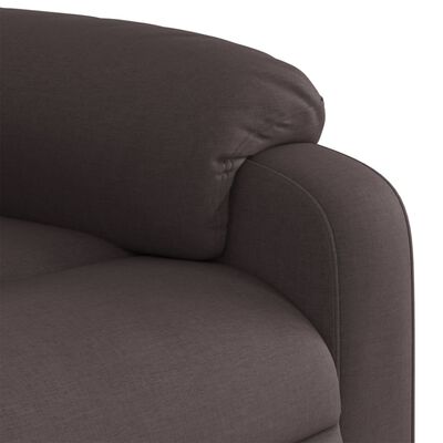 vidaXL Fauteuil inclinable électrique Marron foncé Tissu