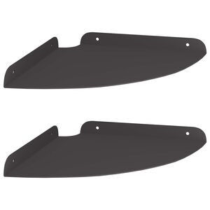 vidaXL &Eacute;tag&egrave;re Murale avec &eacute;tag&egrave;re 2 pcs Noir 24 x 24 x 2 cm