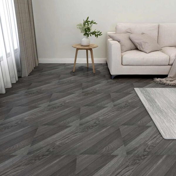 vidaXL Planches de sol 55 pcs Gris 5,11 m&sup2; PVC