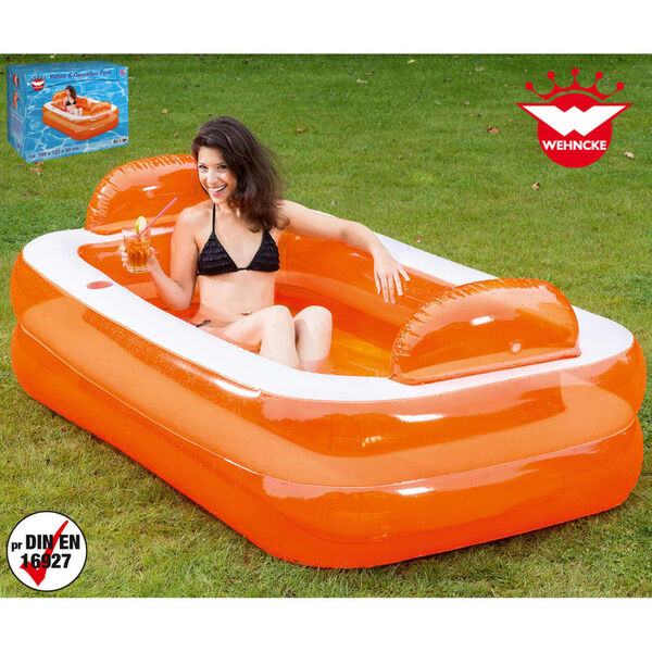 Happy People Piscine Relax and Enjoy 195x122x50 cm orange