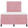 vidaXL Lit &agrave; ressorts avec matelas Rose 120 x 190 cm Velours