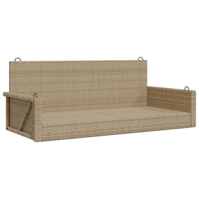 vidaXL Balancelle beige 119x56x48 cm résine tressée