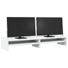 vidaXL Support de moniteur blanc 100x24x16 cm bois d'ing&eacute;nierie