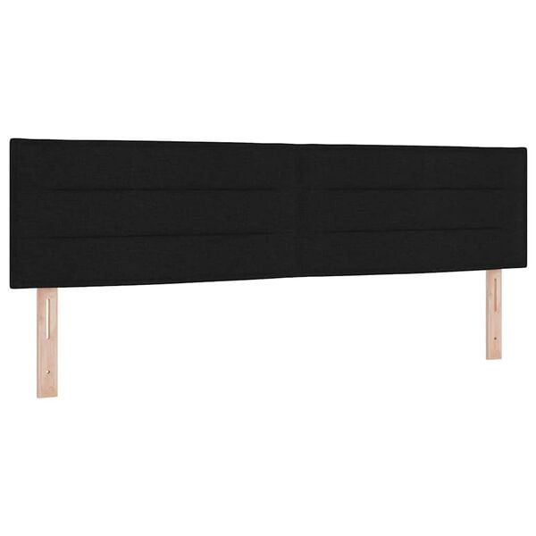 vidaXL T&ecirc;te de lit avec t&ecirc;te de lit Noir 180 cm Cuir synth&eacute;tique