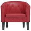 vidaXL Chaise cabriolet rouge bordeaux similicuir