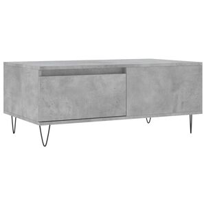 vidaXL Table basse Gris b&eacute;ton 90x50x36,5 cm Bois d'ing&eacute;nierie