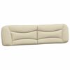 vidaXL Lit avec matelas Hvar cr&egrave;me 200x200 cm tissu