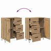 vidaXL Haut Armoire 2 pcs Ch&ecirc;ne artisanal Bois d'ing&eacute;nierie