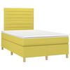 vidaXL Sommier &agrave; lattes de lit et matelas et LED Vert 120x200 cm Tissu